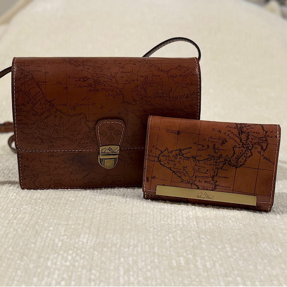 Patricia Nash Lanza Handbag in map print and matching wallet!!